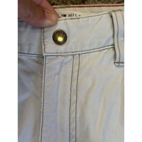 TOMMY HILFIGER Denim Pants Mid-Rise Vintage Carpenter Y2K Light Wash Sz 6 30x30 - Picture 5 of 15